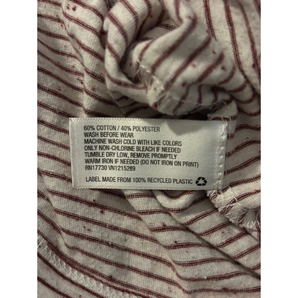 Cat Jack Kids Long Sleeve Striped Pocket Tee Size XS 4 5 Red White Speckled - Picture 3 of 4